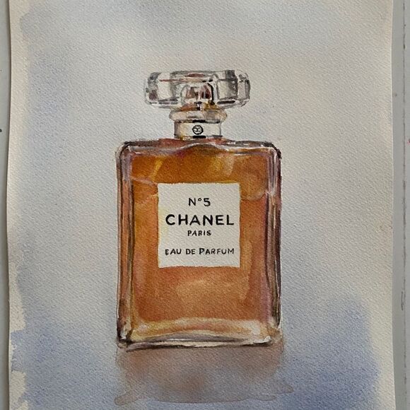 Original Watercolor Painting “Chanel No 5” - Picture 4 of 4